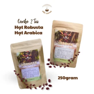 COMBO 2 TÚI HẠT ROBUSTA - HẠT ARABICA 250G