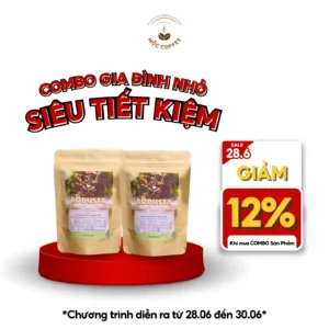 COMBO TIẾT KIỆM 2 TÚI CÀ PHÊ ROBUSTA 500GR